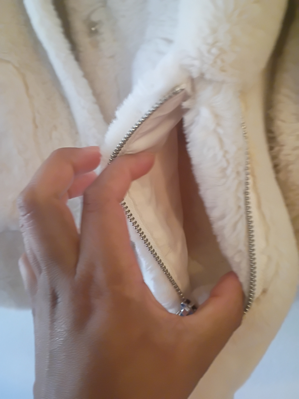 Jou Jou Plush Teddy Jacket in Cream - Picture 5 of 12